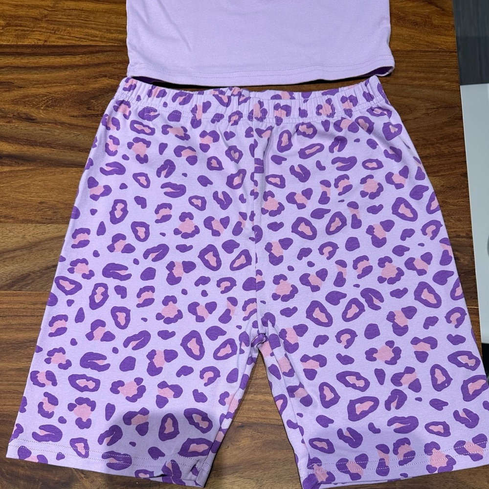Purple Kitten pajamas for girls size 8 - Picture 4 of 4